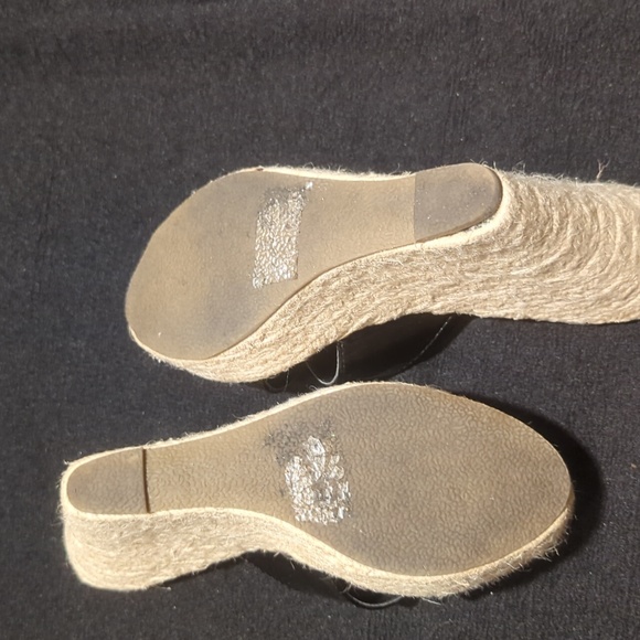 Charming Charlie "Ronat-13" Black Patent Leather Espadrilles Wedge Heel Size 8 - Picture 5 of 10